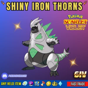 🌟SHINY🌟 6IV IRON THORNS POKEMON SCARLET AND VIOLET🚀 FAST TRADE 🚀 - Picture 1 of 3