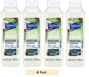 (4 pack) Suave Tropical Coconut Nourishing Shampoo 22.5 fl oz - Picture 1 of 7