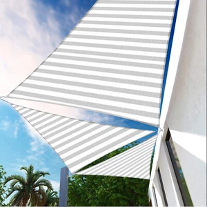 Triángulo Exterior Parasol Vela Graystripe Toldo Refugio Cubierta Patio Jardín - Imagen 1 de 9