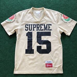 RARE DS 2013 Supreme Gold Roses Football  Jersey Palace Rose Bowl Kith Just Don