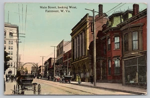 Postcard Main Street Looking West in Fairmont, W.VA. - Picture 1 of 2