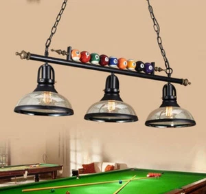 Vintage Pool Billiard Snooker Table Light Pendant Lights Lamp Bar Chandelier - Picture 1 of 9