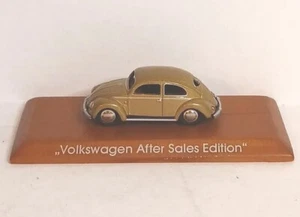 BUB Volkswagon 1949 Beetle VW After Sales Edition Gold 1:90 Scale Wooden Base - Picture 1 of 7