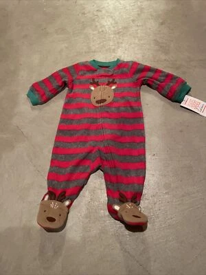 Pijama polar Carters Just One You a rayas polar reno Navidad dormir Foto 1 de 3