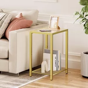 Side Table Bedside Table Tempered Glass Coffee Table 40 x 30 x 55 cm End Table - Picture 1 of 11
