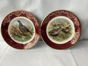 2 Falcon Ware Vintage China Dekoteller - Weatherby Hanley Grouse & Curlew - Bild 1 von 7