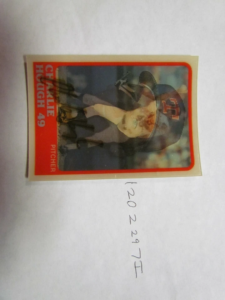 1988 Sportflics Charlie Hough Signed Baseball Card - Image 1 of 2