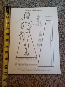 VTG Teacher's Plans Aid Paper Doll Costumes of Foreign Countries Traditional - Picture 1 of 6