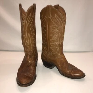 Vintage NOCONA #4708 bestickt Ziegenleder Leder Westernstiefel Herren Größe 8,5 D - Bild 1 von 19