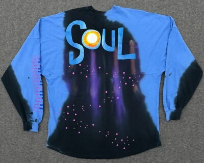 Camiseta Disney Spirit Adulto Mediana Pixar Soul Azul Negro Piano Manga Larga Top Foto 1 de 4