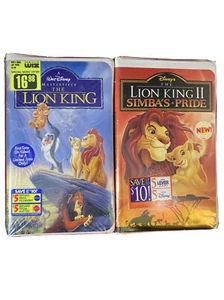Sealed Walt Disney Lion King & Lion King II Simba’s Pride VHS NOS Brand New - Picture 1 of 2