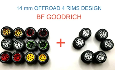 BF GOODRICH 🔥♨️ 4 RIMS DESIGN ♨️ 14 mm OFF ROAD Rubber Tire  -9 sets - Image 1 of 4