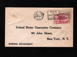 OPC 1935 Dallas Texas Centennial Cancelar 43658 - Imagen 1 de 1