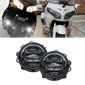 LED Fog Lights DOT Passing Lamp w/Bracket For Honda Goldwing GL1800 Valkyrie F6B - Picture 1 of 8