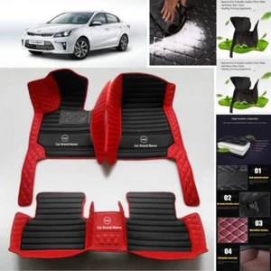 For KIA Rio Car Floor Mats Handmade All Weather Luxury Customized Personalized - Imagen 1 de 19