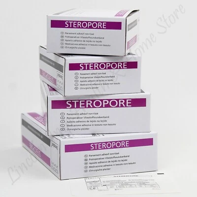 STEROPORE BY STEROPLAST Steropore Adhesive Wound Dressing. Large First Aid Plaster for Wounds. Box of 25