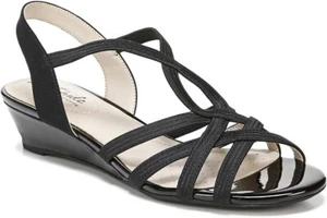 LifeStride Yaya Womens Wedge Sandal Black US Size 9 M - Picture 1 of 7