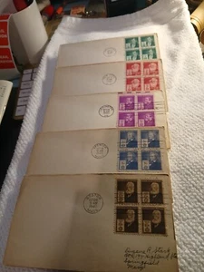 U.S.Scott #889-893-Famous Americans-INVENTORS - Set Of 5 FDC's - Picture 1 of 7
