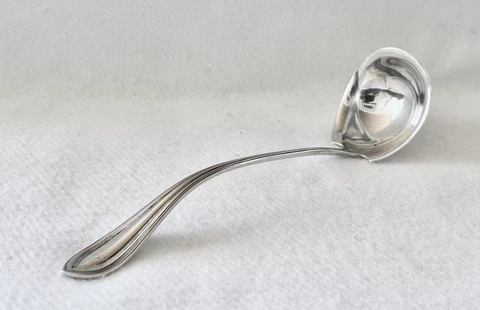 Antique Watson Sterling Solid Piece Cream Ladle Pattern King Philip 1904 Cover