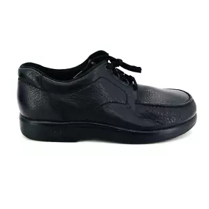 Mens 12 W Wide SAS Bout Time Black Leather Casual Derby Walking Lace Up Shoes - Picture 1 of 12