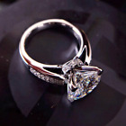 3.45Ct Round Cut VVS1 Moissanite Solitaire Engagement Solid 14k White Gold Ring