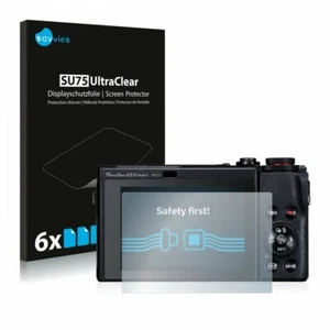 Canon Powershot G5 X Mark II ,6x Transparent ULTRA Clear Camera Screen Protector - Picture 1 of 6