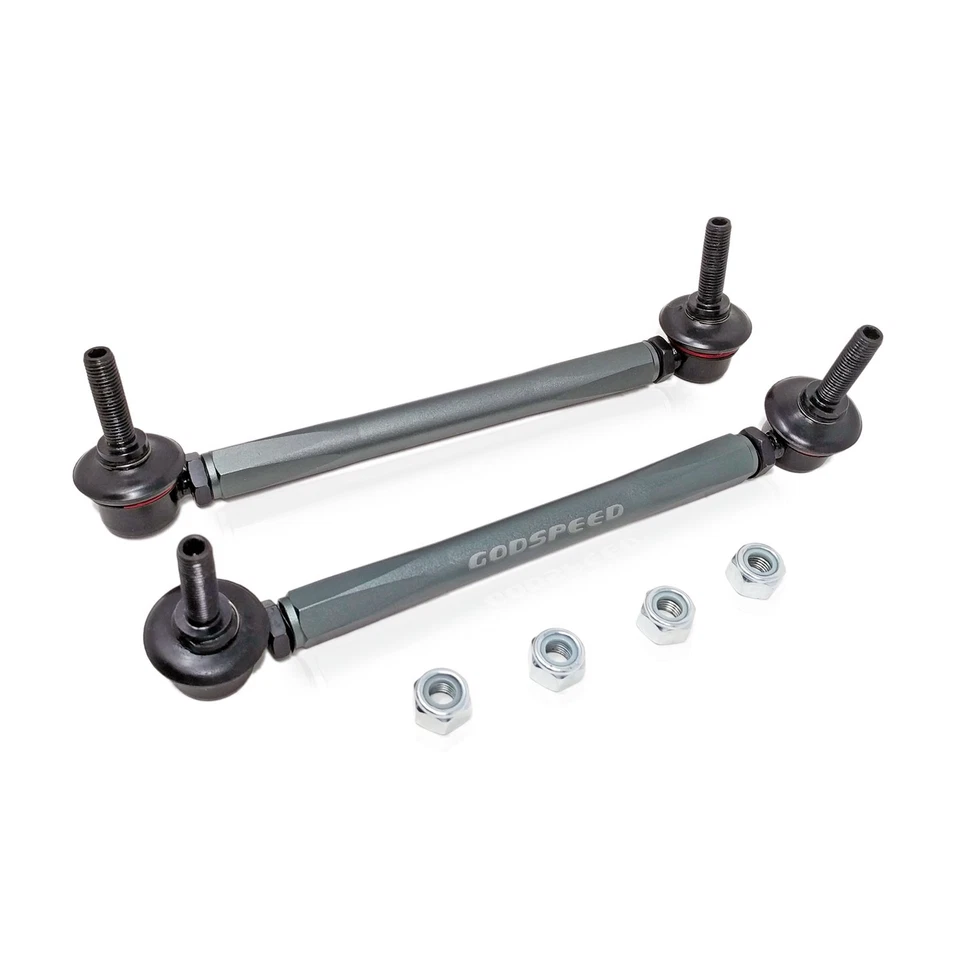 GODSPEED FRONT SWAY BAR ADJUSTABLE END LINKS FOR 01-06 BMW M3 E46 250-310MM 10MM - Image 1 of 1