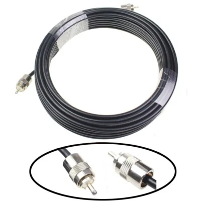 20FT RG8X Coax Coaxial UHF PL259 Connector Amateur CB Radio Antenna Cable 50 ohm - Image 1 of 4