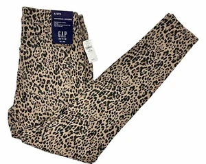 Pantalones de mezclilla para mujer GAP leopardo, legging universal, tiro medio, elásticos, talla 4/27R - Imagen 1 de 7