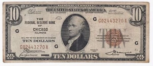Fr#1860-G 1929 $10 The Federal Reserve Bank of Chicago, Ill -Fine #2 - Picture 1 of 2