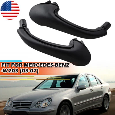 Apto para Mercedes-Benz W203 Clase C Manijas de Tirador de Puerta Interior Delantera Izquierda + Derecha Foto 1 de 4