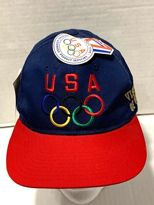 Raro De Colección EE. UU. Juegos Olímpicos de Estados Unidos Visiones de Oro Starter Snapback Sombrero Nuevo Con Etiquetas Foto 1 de 4
