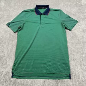 Camisa Polo RLX Ralph Lauren Para Hombre Mediana Verde Rayas Rendimiento Golf Elastizada - Imagen 1 de 8