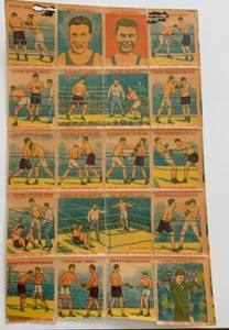 Very Rare 1927 Jack Dempsey vs. Gene Tunney Boxing Uncut 20 Stamp Transfer Sheet - Picture 1 of 4