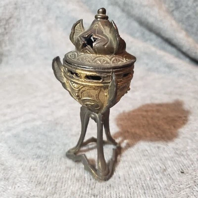 Vintage Ornate Star BRASS INCENSE BURNER Made in France - Image 1 of 4