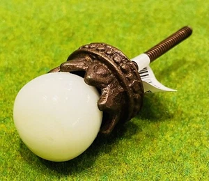 Anthropologie White Brass Crowned Knob NWT - Imagen 1 de 12