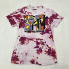 MTV Pink & Purple Tie Dye Graphic Logo Skate Shirt Unisex Style Adult Mens S