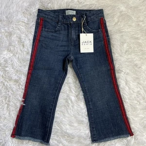 New Janie And Jack Side Stripe Jeans Flare Size 4 Adjustable Waist - Picture 1 of 8