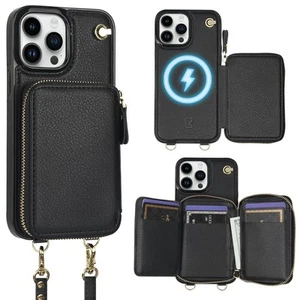 for MagSafe Crossbody Wallet Case Compatible with iPhone 13 Pro Max, RFID Blo... - Picture 1 of 9