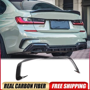 For BMW 3 Series G20 330i M340i 2020UP Real Carbon Rear Bumper Side Vent Canards - Picture 1 of 15