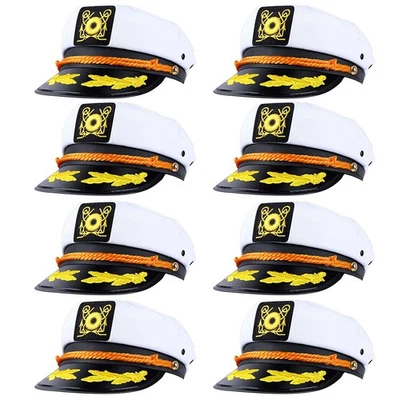 8 Captain Hats Adjustable Sailor Cosplay Boat Costume Party Accessory for Men - Image 1 of 4