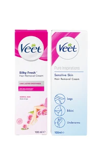 Veet Pure Inspirations Hair Removal Cream - Sensitive & Normal Skin (100ml) - Picture 1 of 6