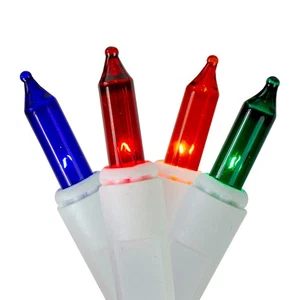 Hofert 300 Heavy-Duty Clear Multi-Color Icicle Lights - 19ft White Wire - Picture 1 of 1