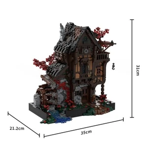 MOC-214249 Medieval MOC Waterwheel Mill 2717 Pieces Good Quality and Brand New  - Picture 1 of 5