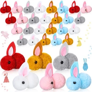 48 Pcs Easter Mini Plush Bunny Tiny Rabbit Plush Stuffed Animals Soft Little ... - Picture 1 of 7
