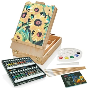 Portable Table Top Easel Kit for Adults - Complete Painting Set - Picture 1 of 10