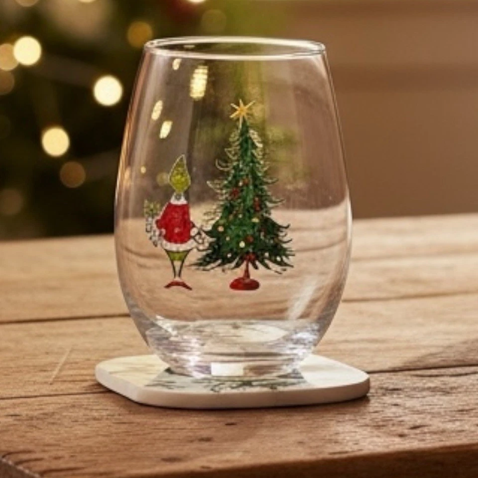 The Grinch Stemless Drink ware Glasses Set of 6 Christmas Holiday Dr Suess 2025 - Image 1 of 4