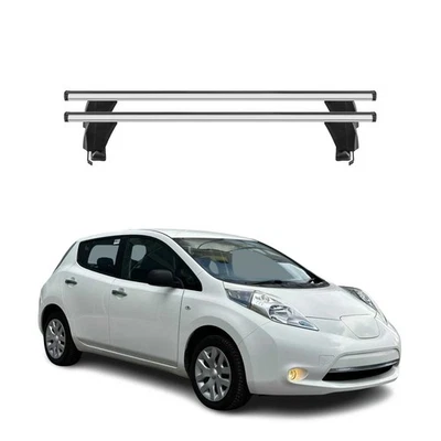Top Roof Racks Cross Bars fits Nissan Leaf 2011-2017 2Pcs Gray Aluminium - Image 1 of 4