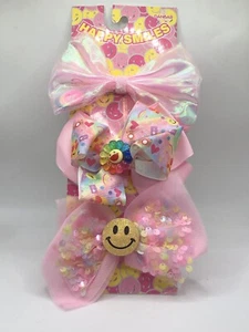 Happy Smiles Hair Bows For Girls - Picture 1 of 1