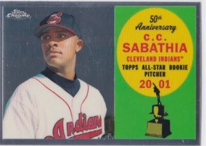 C.C. SABATHIA All-Star ROOKIE CARD Topps Chrome CC Cleveland NEW YORK YANKEE HOF - Picture 1 of 2